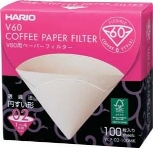 Filtres V60 en papier x100 – Hario