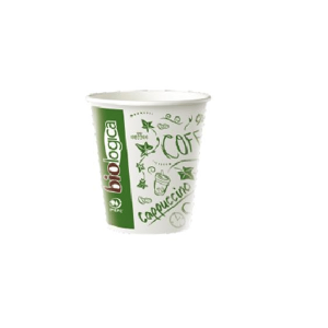 Gobelets manuels Flo Bio-compostables 15cl 6OZ – ramette de 80